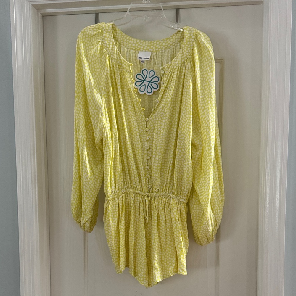 Hope’s boutique Yellow Patterned Long Sleeve romper
